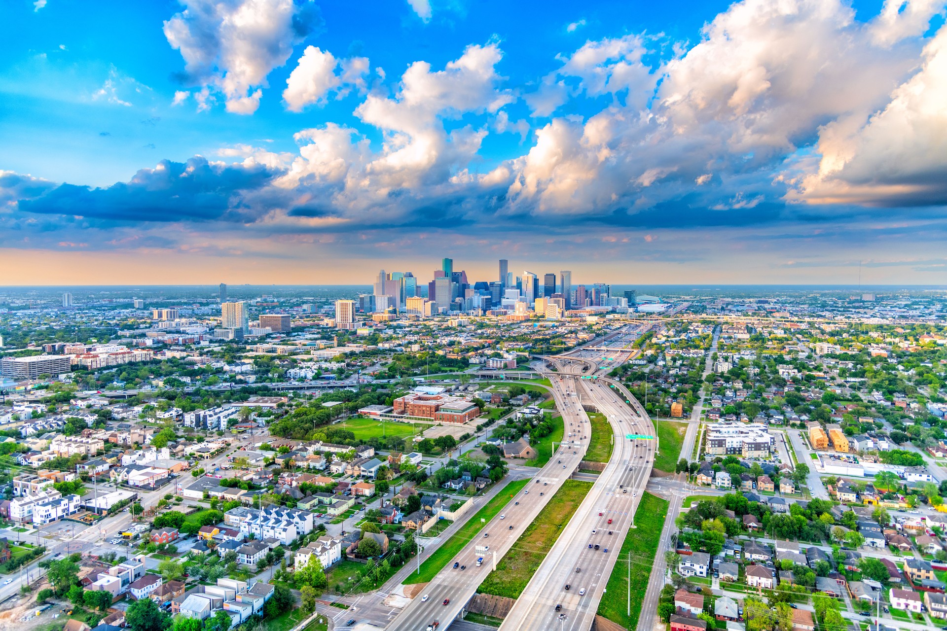 Aerial Cityscape Houston